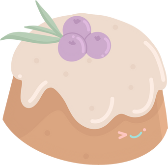 Cute Korean Cafe Pastry Blueberry Cream Cake